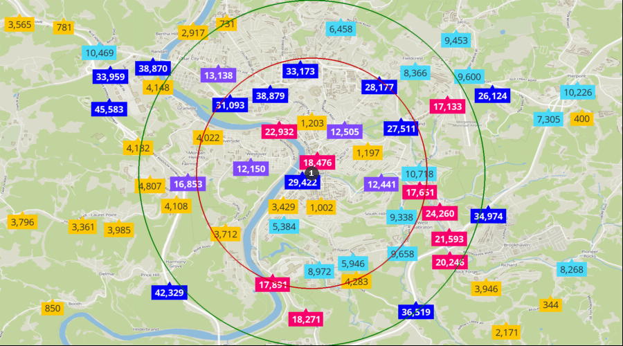 Morgantown, West Virginia - Daily Average Traffic Count